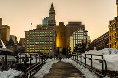 Sun down in Boston
